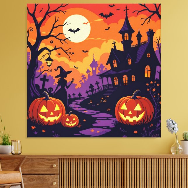 Lienzo Magische Halloween-Nacht  (Insitu (Sala de estar))