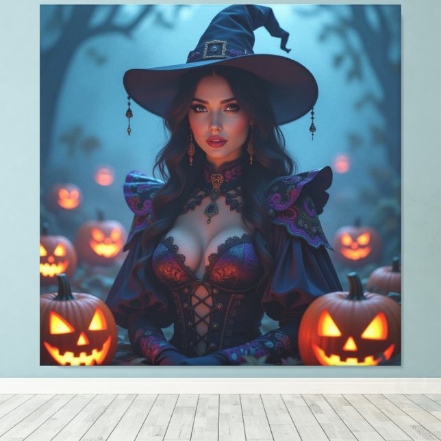 Lienzo Magische Halloween-Nacht  (Insitu (piso de madera))