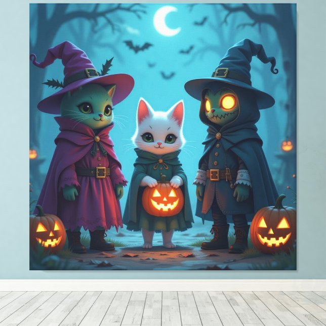 Lienzo Magische Halloween-Nacht  (Insitu (piso de madera))