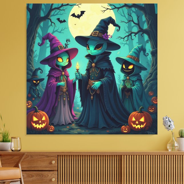 Lienzo Magische Halloween-Nacht  (Insitu (Sala de estar))