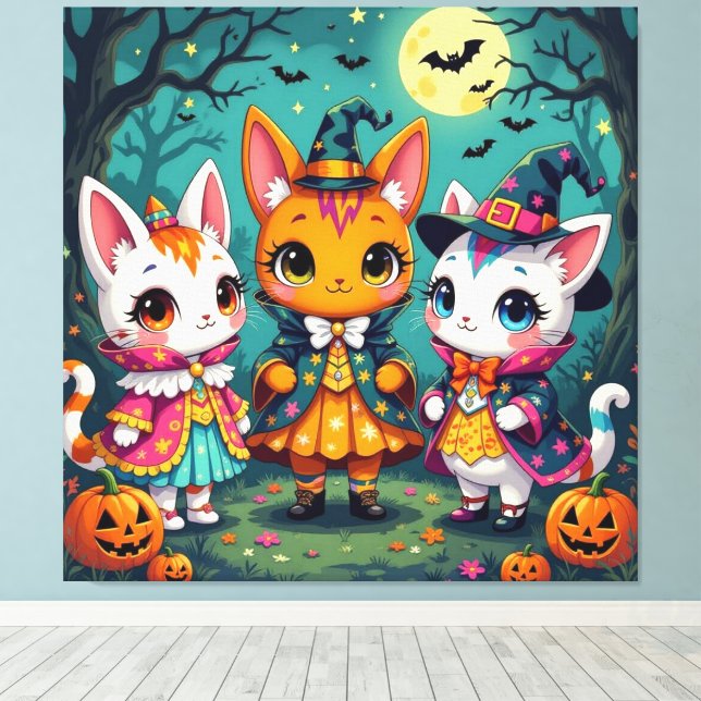 Lienzo Magische Halloween-Nacht  (Insitu (piso de madera))