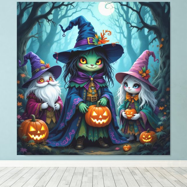 Lienzo Magische Halloween-Nacht  (Insitu (piso de madera))