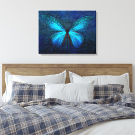 Lienzo Magnífica pintura de mariposa azul