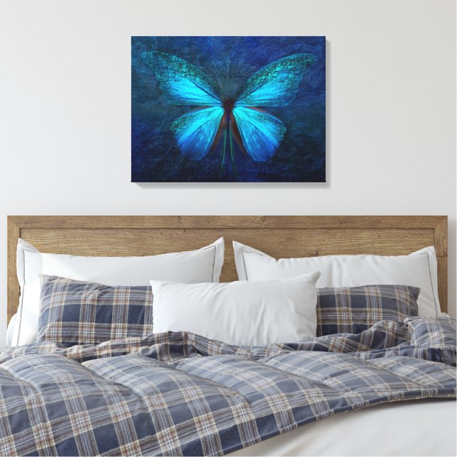 Lienzo Magnífica pintura de mariposa azul (Insitu(Dormitorio))