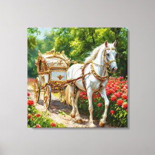 Lienzo Magnifico Caballo y Carruaje