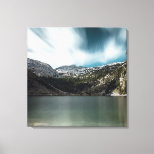 Lienzo Magnífico lago Krn con montaña Krn, Eslovenia