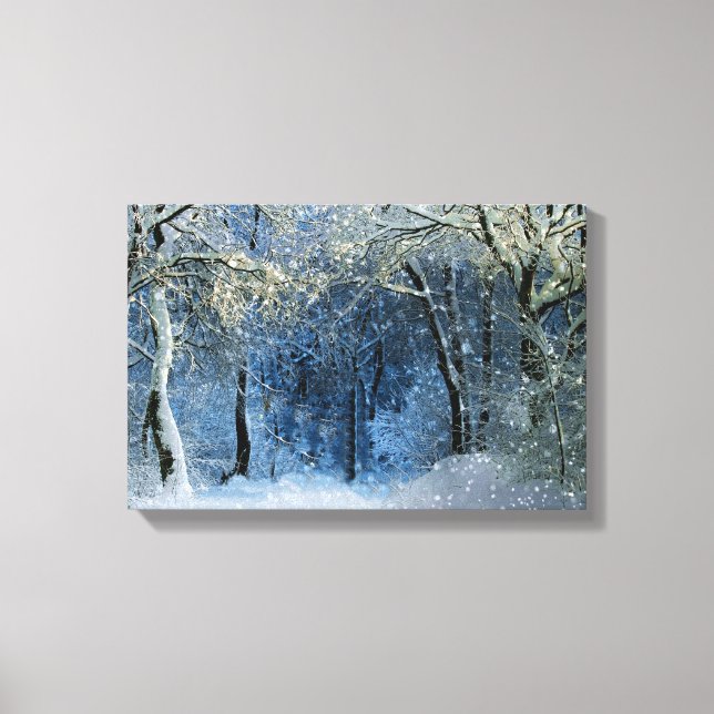 Lienzo Magnífico Purpurinoso Sunshine Snow Forest Wonderl (Anverso)