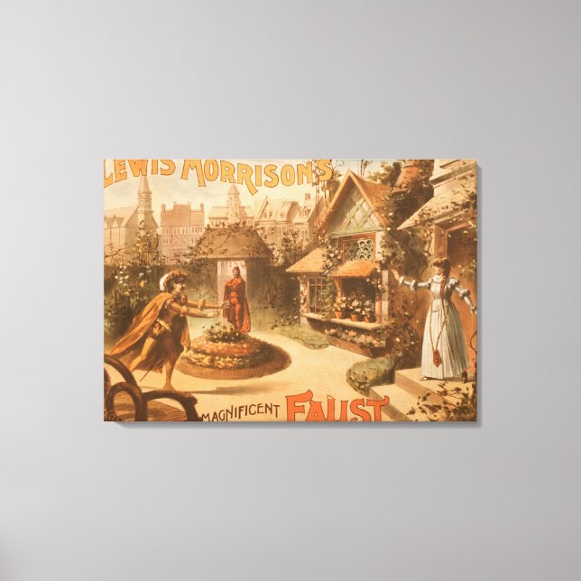 Lienzo Magnífico teatro Fausto de Lewis Morrison (Anverso)