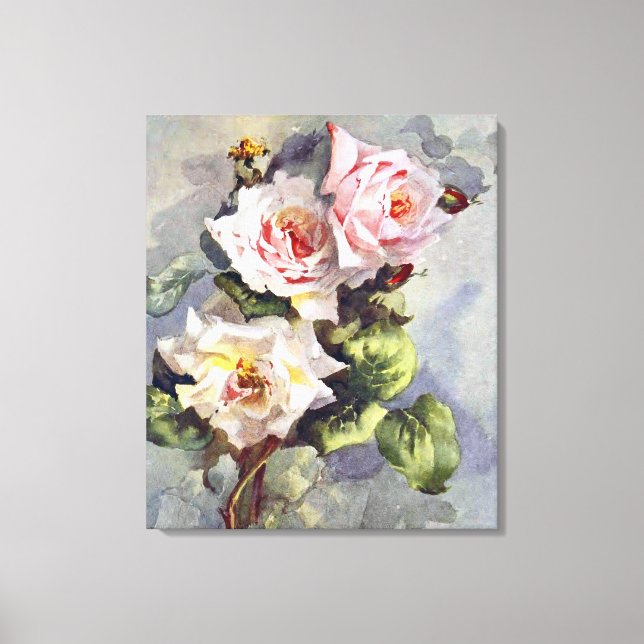 Lienzo Magnífico y elegante pintura de color rosa (Anverso)