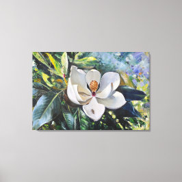 Lienzo Magnolia Blossom Oil Painting of Nature’s Harmony