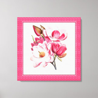 Lienzo Magnolias rosadas elegantes