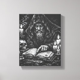 Lienzo Mago estudiando el grimorio — por BurnsInHell