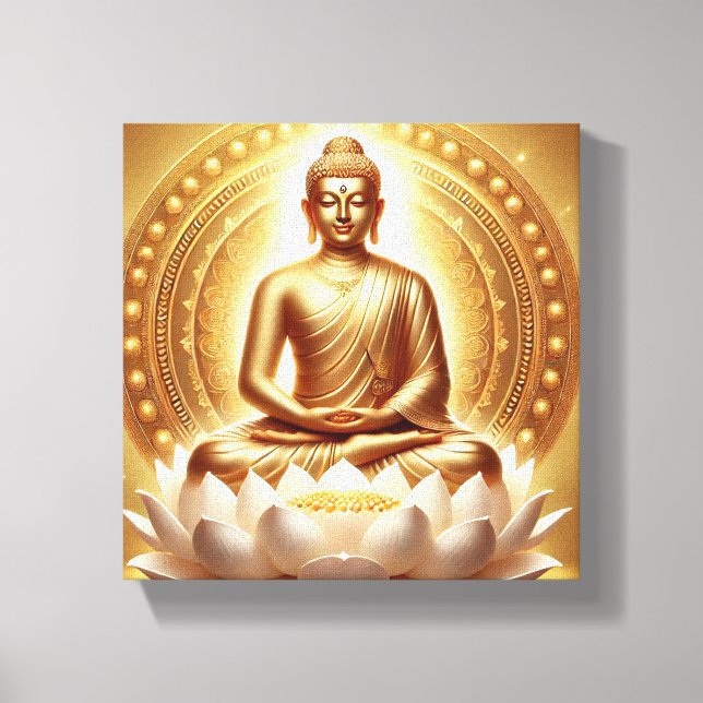 Lienzo Mahavira Meditativo Pose Art - Ilustración y S (Anverso)