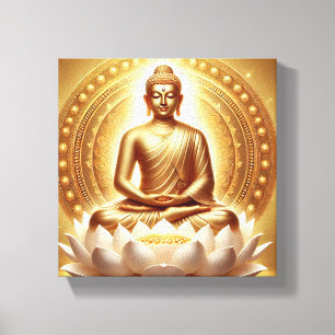 Lienzo Mahavira Meditativo Pose Art - Ilustración y S