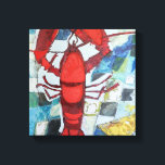 Lienzo Maine Lobster<br><div class="desc">Brillante Maine Lobster IV de Erin McGee Ferrell. Presenta una langosta Maine con fondo de azulejos.| 140576GG</div>