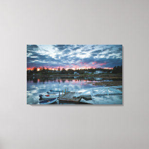Lienzo Maine, Newagen, puerto deportivo al atardecer 2 2