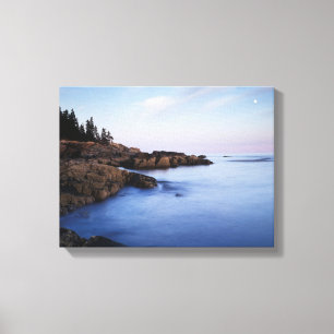 Lienzo Maine, Parque Nacional Acadia, puesta de luna