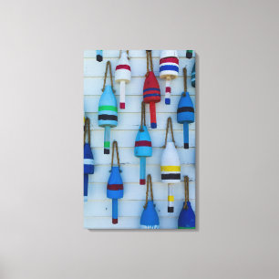 Lienzo Maine, Stonington, boyas decorativas de langosta