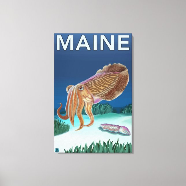 Lienzo MaineCuttlefish Scene (Anverso)