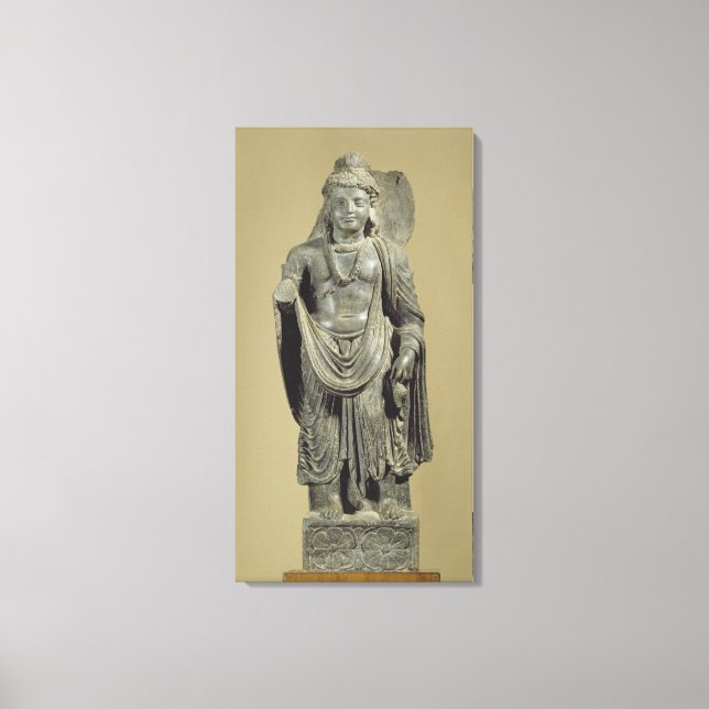Lienzo Maitreya, Gandhara (esquisto gris) (Anverso)
