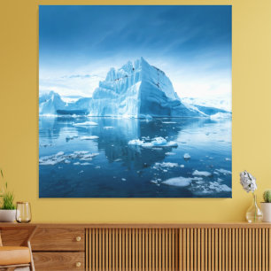 Lienzo Majestad congelada - Escena de Iceberg Ártico de P