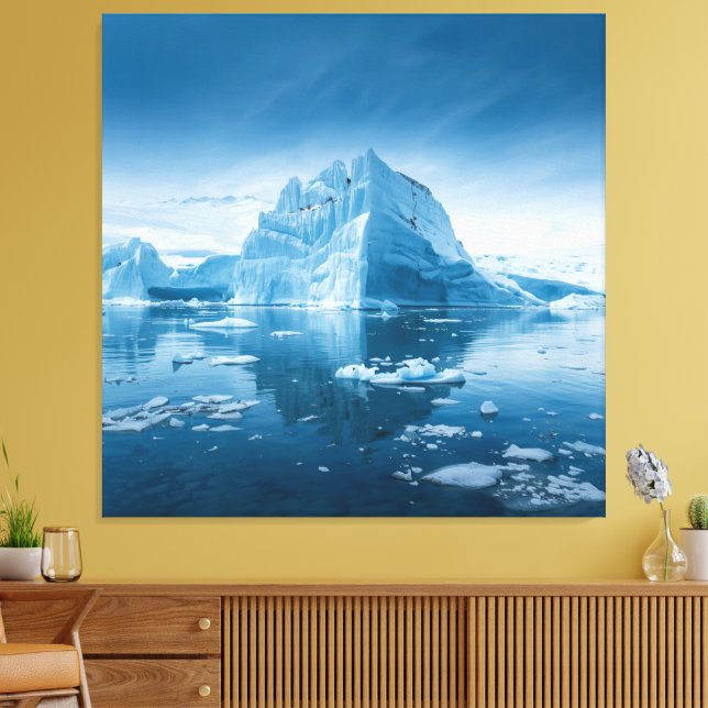 Lienzo Majestad congelada - Escena de Iceberg Ártico de P (Insitu (Sala de estar))