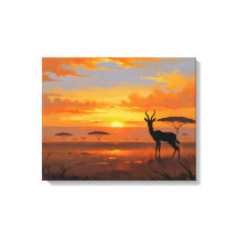 Majestad del atardecer en la sabana – gacela abstr