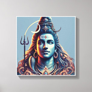Lienzo Majestad Divina: Señor Shiva en Esplendor Celestia