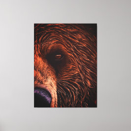 Lienzo Majestic Bear Portrait Art – Close-Up Wild Animal