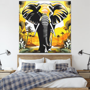 Lienzo Majestic Elephant Sunset