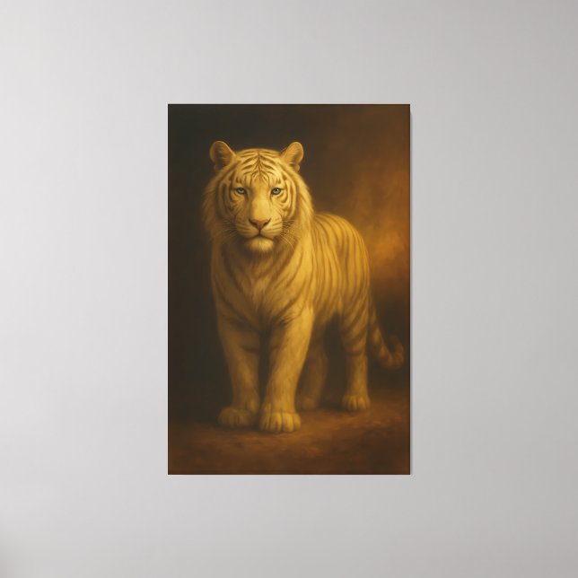 Lienzo Majestic Golden White Tiger – Fine Art Premium Can (Anverso)