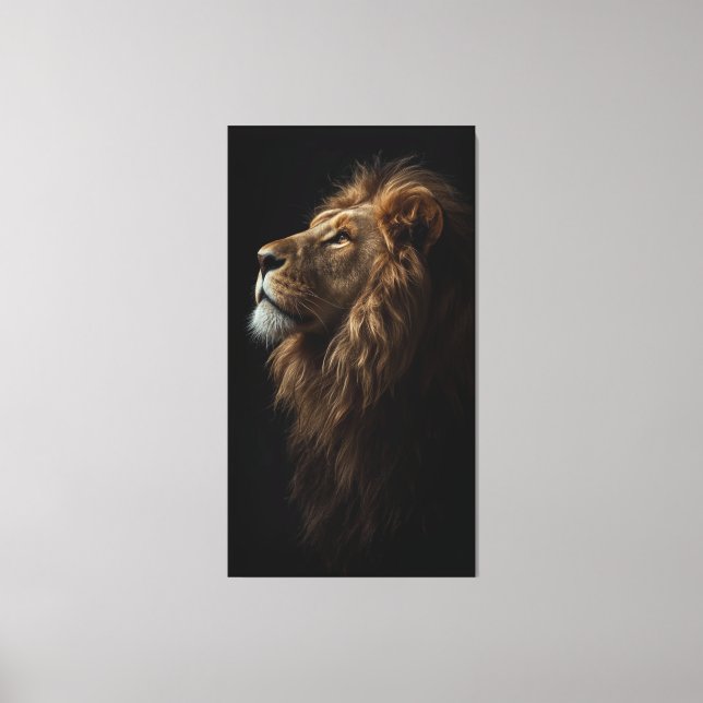 Lienzo Majestic Lion Portrait Strength & Royal Confidence (Anverso)