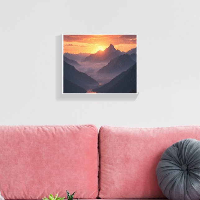 Lienzo Majestic Mountain Sunset (Insitu (Sala de estar))