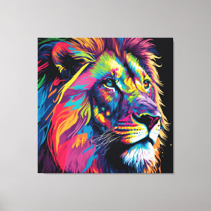 Lienzo Majestic Rainbow Lion