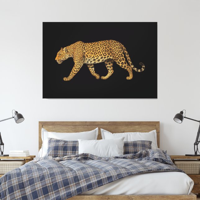 Lienzo Majestic Walking Leopard Ilustracion (Insitu(Dormitorio))