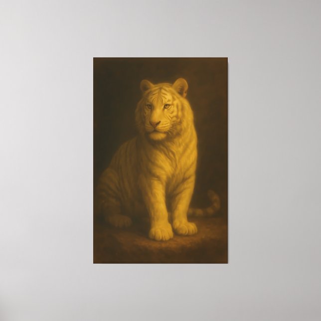 Lienzo Majestic White Tiger – Fine Art Canvas Print (Anverso)