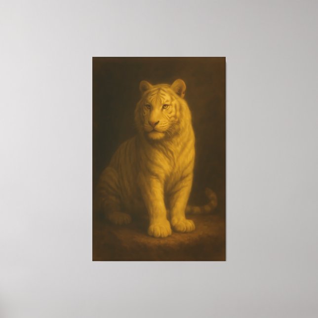Lienzo Majestic White Tiger – Fine Art Canvas Print (Anverso)
