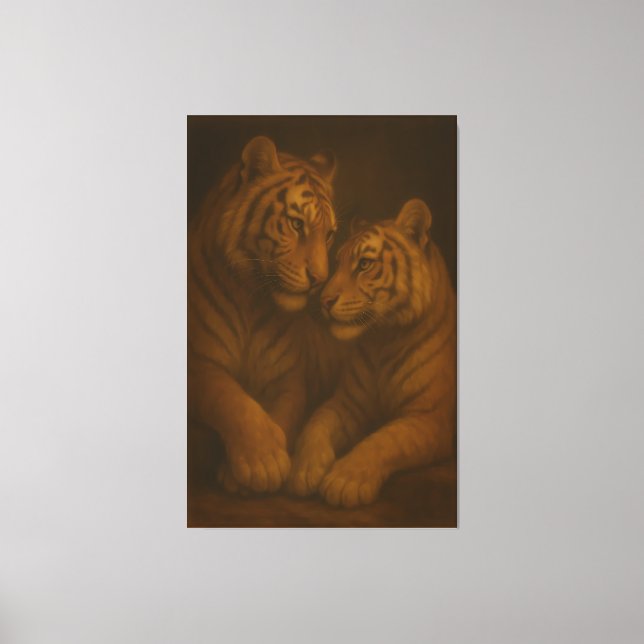 Lienzo Majestic White Tiger – Fine Art Masterpiece Painti (Anverso)