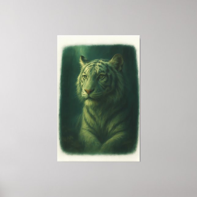 Lienzo Majestic White Tiger – Fine Art Portrait (Anverso)