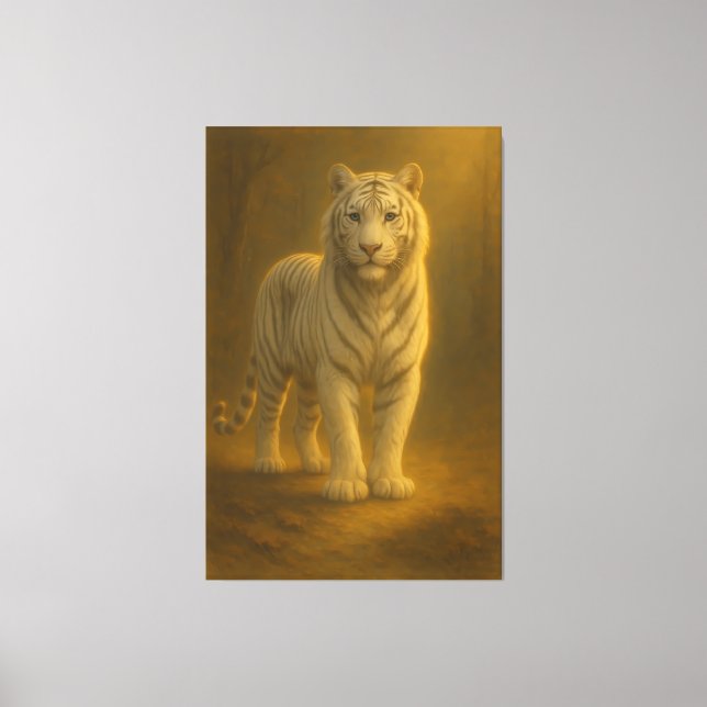 Lienzo Majestic White Tiger – Fine Art Portrait (Anverso)