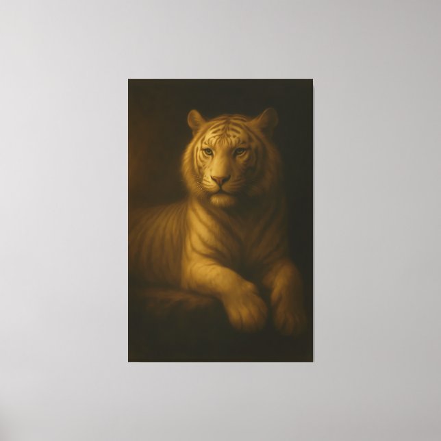Lienzo Majestic White Tiger – Fine Art Premium Canvas (Anverso)