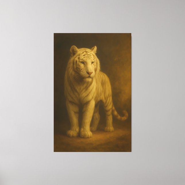 Lienzo Majestic White Tiger – Fine Art Premium Canvas (Anverso)