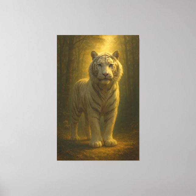 Lienzo Majestic White Tiger – Fine Art Premium Canvas (Anverso)
