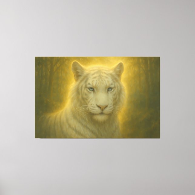 Lienzo Majestic White Tiger – Fine Art Print (Anverso)