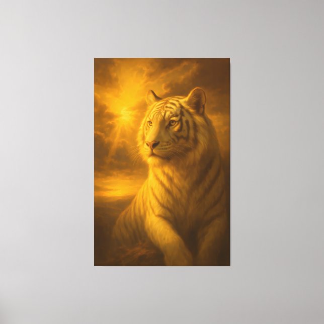Lienzo Majestic White Tiger – Fine Art Print (Anverso)