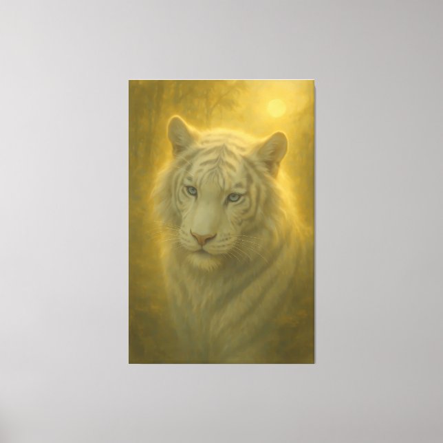 Lienzo Majestic White Tiger – Fine Art Print (Anverso)