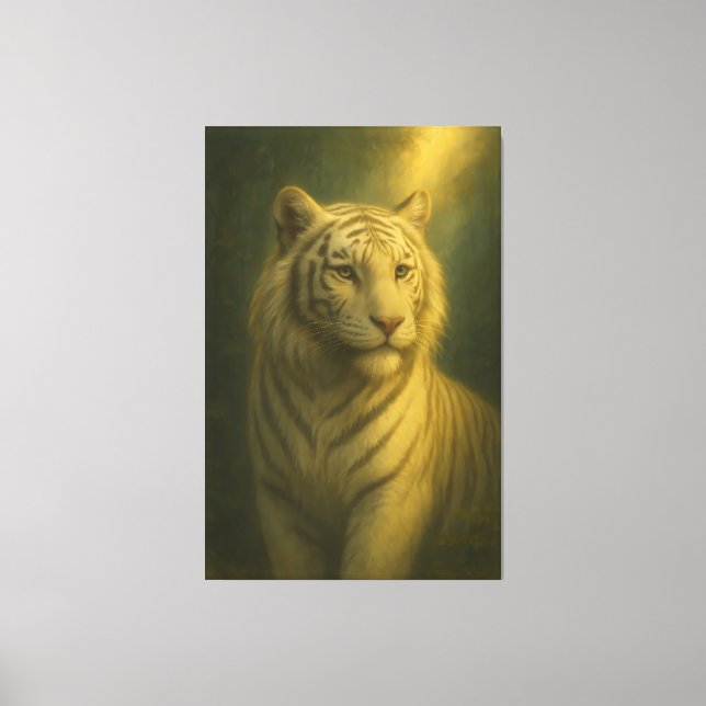 Lienzo Majestic White Tiger – Fine Art Print (Anverso)