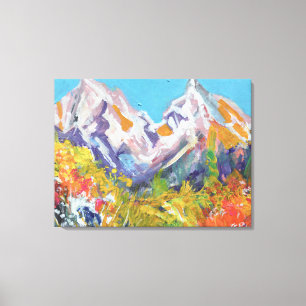 Lienzo Majestuosas cimas alpinas Montaña