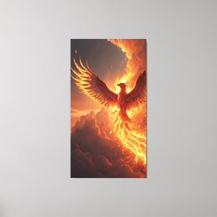 Lienzo majestuoso phoenix es nacer nuevamente sus brillan