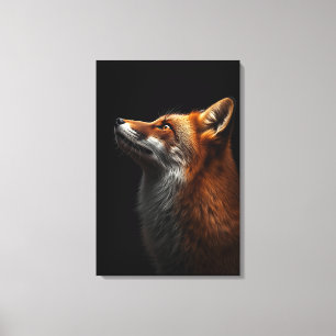 Lienzo Majestuoso Retrato de Zorro, Fuerza y Confianza Re